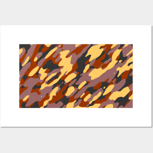 Golden Brown Camouflage Posters and Art